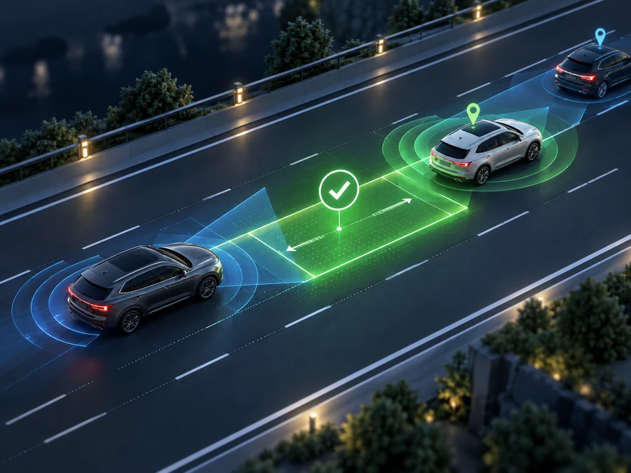 Vehicle sensors verifying that an accepted maneuver created the intended gap