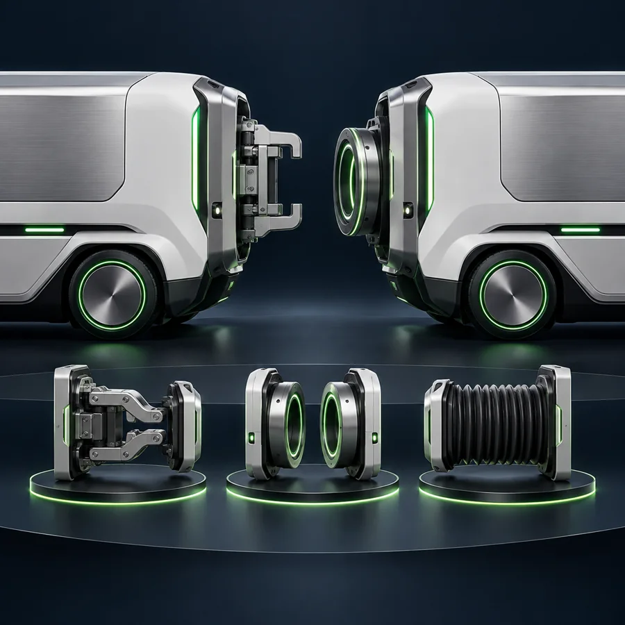 Three-dimensional display of multiple compatible cargo vehicle coupling approaches